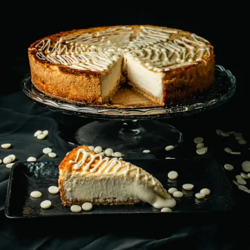 Tarta de queso con chocolate blanco