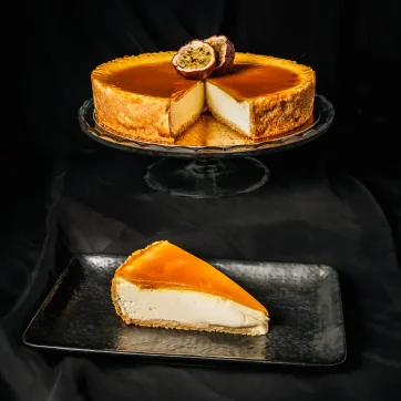 Tarta de queso con Fruta de la Pasión